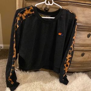 Aviator nation cheetah sweatshirt